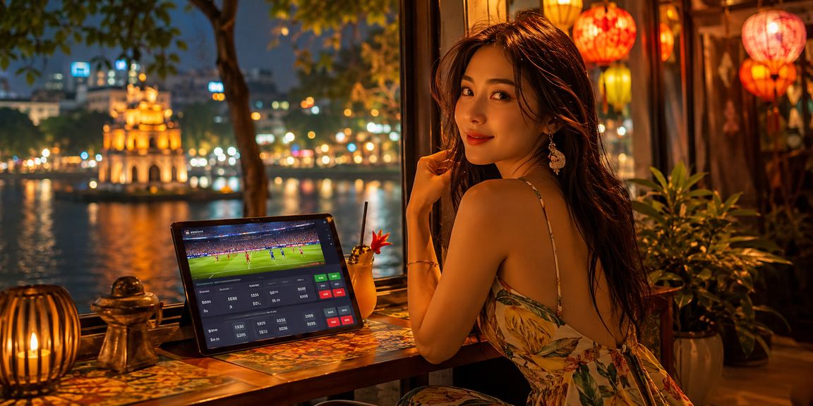 Quán cà phê Hà Nội minh họa người dùng đọc mẹo trước trận bóng